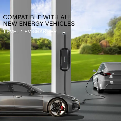 Miniatura 6 de Cargador portátil para vehículos eléctricos Nivel 1, 15Amp 110V, cargador eléctrico para vehículos con cable de extensión de 21 pies, NEMA 5-15P