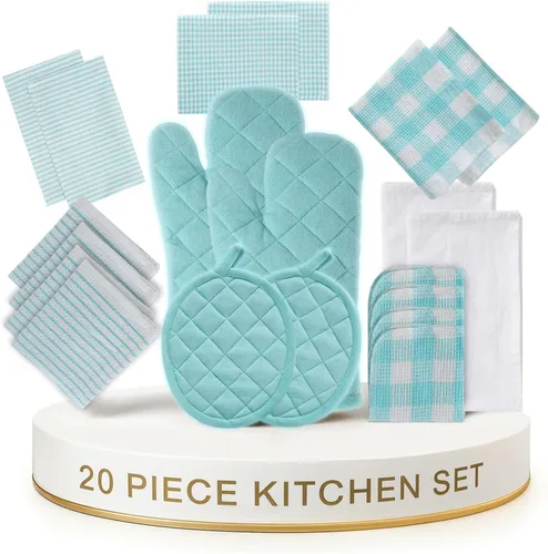 Miniatura 69 de LANE LINEN Juego de 6 paños de cocina de algodón para secar platos, 18 x 28 pulgadas, absorbentes, de secado rápido, color beige 07: Amarillo