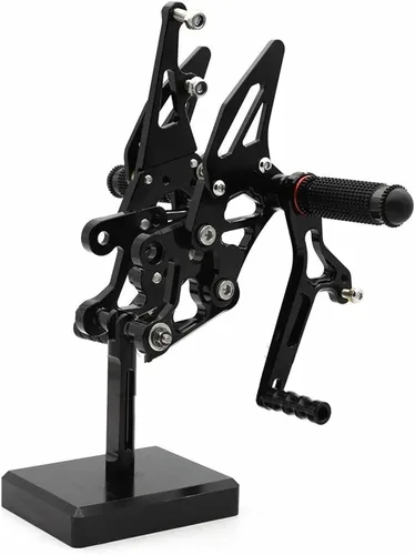 Miniatura 9 de Juego de reposapiés de moto para FZ8 para FZ para 8 2010-2013 Juego de reposapiés trasero de motocicleta ajustable (negro)
