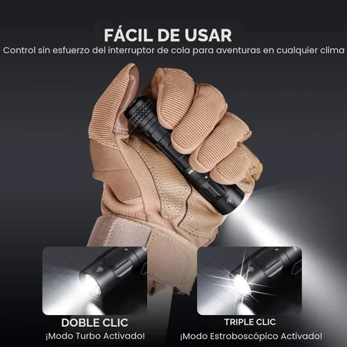 Miniatura 4 de Guardtier Linterna M70 EDC de 1100 lúmenes, luz de bolsillo recargable USB-C con clip, 5 modos de luz LED compacta para campamento, senderismo