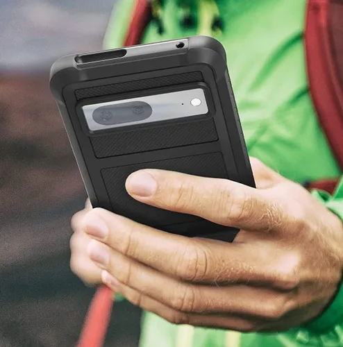 Miniatura 4 de ENCASED Funda con función atril diseñada para Google Pixel 7 [Ultra Protectiva] Funda de cuerpo completo con soporte de metal, color negro