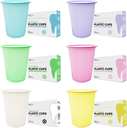 Miniatura 8 de Vasos desechables Paquete de 500 Vasos de baño de plástico azules de 5 onzas, perfectos para medicina, agua, enjuague, enjuague bucal, fiestas