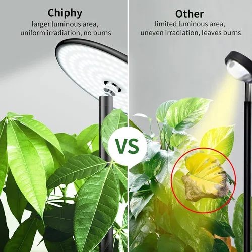 Miniatura 9 de chiphy Luces de cultivo, luz de planta de espectro completo de 85" para plantas de interior, temporizador de 4/8/12H, lámpara de cultivo de 40W, 10