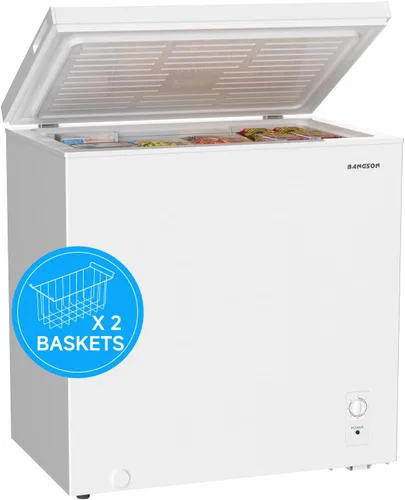 Miniatura 11 de BANGSON - Congelador horizontal de 3.5 pies cúbicos con cesta removible, congelador profundo ajustable para el hogar/dormitorios/apartamento/oficina