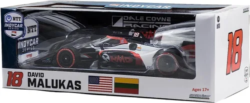 Miniatura 2 de Dallara IndyCar # 18 David Malukas HMD Trucking Dale Coyne Racing con HMD Motorsports (configuración de campo de carretera) NTT IndyCar Series