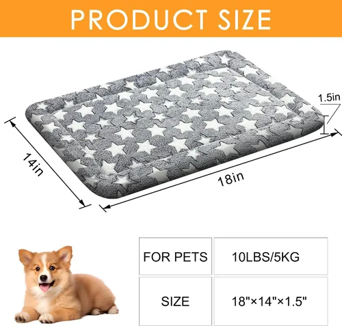 Miniatura 3 de Cama para Perros Lavable de Felpa Ortopédica para Exteriores, Alfombrilla para Jaula con Fondo Antideslizante, Almohadilla Suave de Lujo