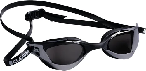 Miniatura 2 de Clear'r Victor Adult Swim Goggles, Mirrored Anti-Fog Goggles with UV Protection & Panoramic View, 4 Nosepieces Negro/Gris