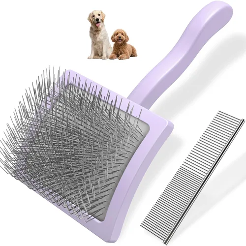 Miniatura 14 de 2 cepillos deslizantes para perros y peines de mascotas, cepillo profesional de aseo para perros (Goldendoodles, caniches, labradoodles)