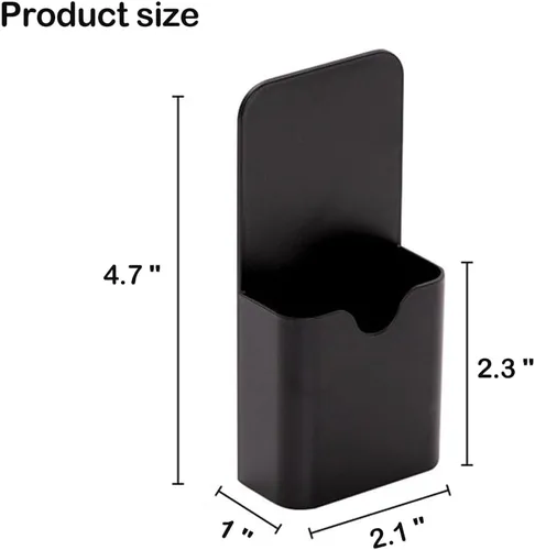 Miniatura 2 de 2 soportes magnéticos para rotuladores, almacenamiento magnético para lápices para aula, casillero en casa, color negro (QX163)