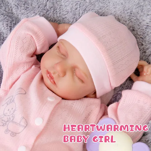 Miniatura 5 de Milidool Muñecas Reborn de bebé realistas para niñas - 50 cm, cuerpo suave de silicona realista, muñecas de bebé recién nacidas, muñecas americanas