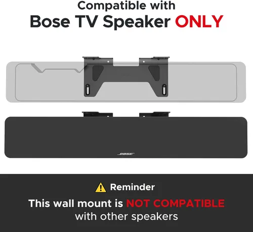 Miniatura 8 de Sound Bass Soporte de pared para altavoz de TV Compatible solo con barra de sonido de altavoz Bose TV Completo con kit de accesorios de montaje