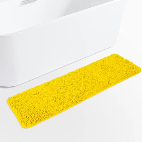 Miniatura 265 de Yeaban Alfombra de pasillo de baño de 24 x 72 pulgadas, antideslizante, alfombra de baño larga de felpilla gruesa, absorbente y lavable, alfombra