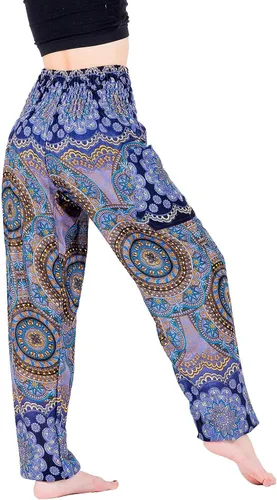 Miniatura 4 de LOFBAZ Vivid Yoga Harem Pantalones para Mujer Boho Hippie Lounge Pijamas India Beach