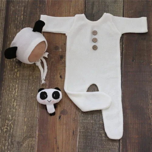Miniatura 6 de Zeroest Traje de fotografía para recién nacido, accesorios para sesión de fotos de bebé, accesorios de oso para fotos de bebé recién nacido