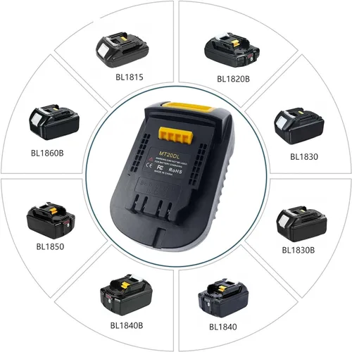 Miniatura 3 de Adaptador de batería MT20DL para Makita para Dewalt, para batería Makita de 18 V Convertir a para herramientas eléctricas Dewalt 20V (sin batería)