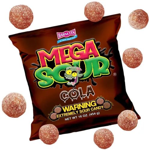 Miniatura 35 de Barnetts - Mega Sour Candy Apple 3.67 oz - Bolsas dulces de moda - Dulces tradicionalmente hechos a mano - Revestimiento agrio dura 20 segundos