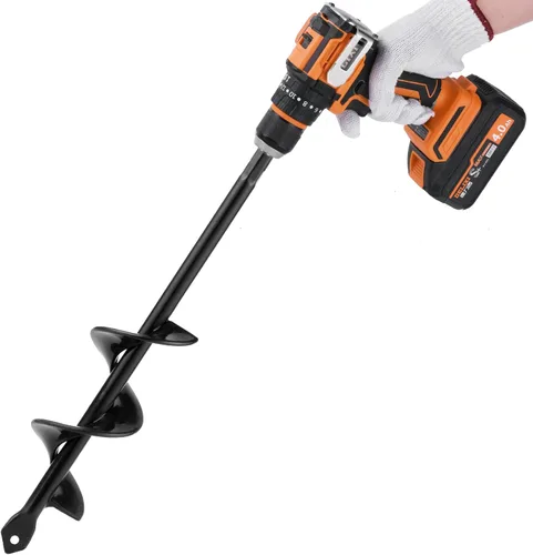 ERYTLLY Broca de Barrena para Plantar de 1.6x9 pulgadas, Herramienta Plantadora de Bulbos en Espiral de Jardín para Agujeros de Sombrillas