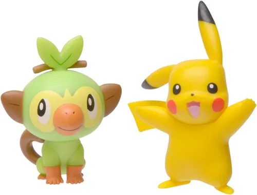 Miniatura 2 de Pokemon ACCIÓN DE BATALLA DE LA ESPADA Y ESCUELO NUEVO Figura 2 Paquete - Pikachu y Grookey Figuras de 2 pulgadas Pikachu & Rooky