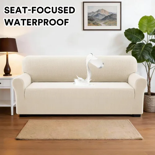 Miniatura 3 de PrinceDeco Fundas de sofá impermeables dobles para sofás, funda elástica para silla antideslizante, lavable, protector de muebles a prueba de fugas