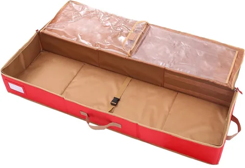 Miniatura 3 de Sattiyrch Contenedores de almacenamiento de papel de regalo, tela Oxford 600D, caja de almacenamiento de cintas navideñas y lazos de bolsas