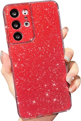 Miniatura 175 de MINSCOSE Compatible con Samsung Galaxy S22 Plus Case, Bonito Color Neón Brillante, con Purpurina Brillante Delgada Resistente a Golpes de Silicona