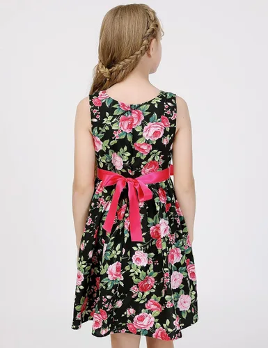 Miniatura 63 de Vestido de verano para niña, de algodón, con diseño floral