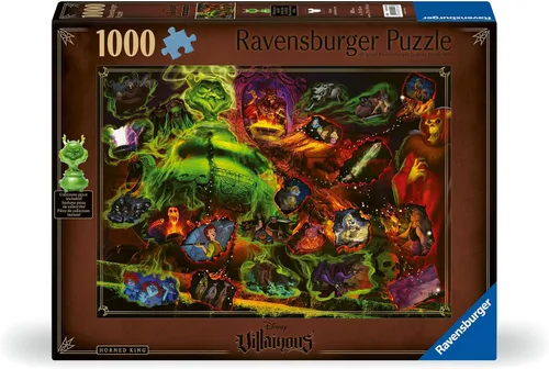 Miniatura 2 de Disney Villainous - Rompecabezas de 1000 piezas para adultos, diseño de rey con cuernos y figurita, cada pieza es única, la tecnología Softclick