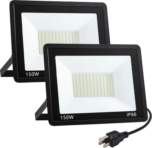 Miniatura 10 de Paquete de 4 luces de inundación LED de 100 W, luces de seguridad superbrillantes de 11000 LM, luz de inundación impermeable IP66 para exteriores