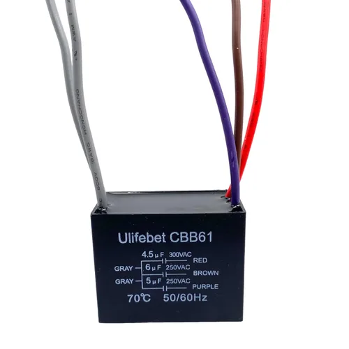 Miniatura 5 de Nuevo condensador de ventilador de techo CBB61 4.5uf + 6uf + 5uf 5 cables 250V