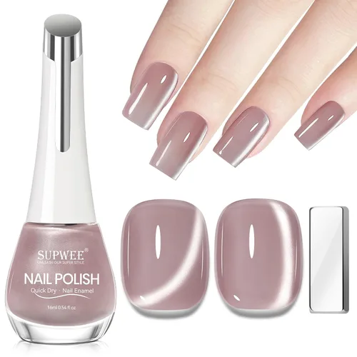 Miniatura 20 de Esmalte de uñas de ojo de gato con perla de sirena, secado rápido, esmalte de uñas magnético sin gel con imán, esmalte de uñas de ojo de gato