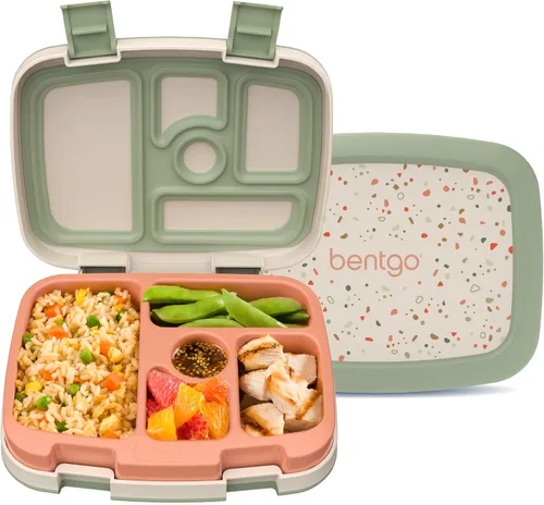 Miniatura 9 de Bentgo Kids Prints - Lonchera de 5 compartimentos estilo bento, a prueba de derrames, porciones de tamaño ideal para niños de 3 a 7 años, duradera