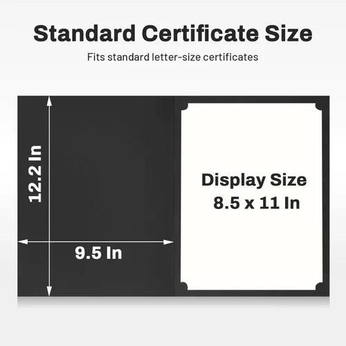 Miniatura 4 de SUNEE Titulares de certificados (negro, 30 paquetes, nuevo patrón), cubre diploma, borde de lámina dorada, para certificados de tamaño carta de 8.5