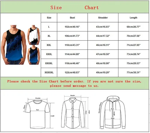 Miniatura 4 de EELHOE Mens Tank Tops True Comfort Sleeveless Breathable Classic Fit Sport Graphic Casual Shirt Fashion Soft Vest
