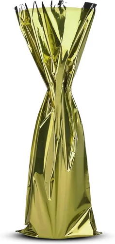 Miniatura 12 de MT Products Bolsas de regalo de vino Mylar metalizadas azules de 6.5 x 18 pulgadas, ideales para tirar de vino, paquete de 25