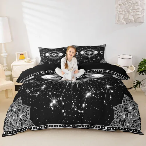 Miniatura 31 de Erosebridal Juego de ropa de cama de pingüinos, funda de edredón de animales antárticos para niños y niñas, funda de edredón estilo caricatura