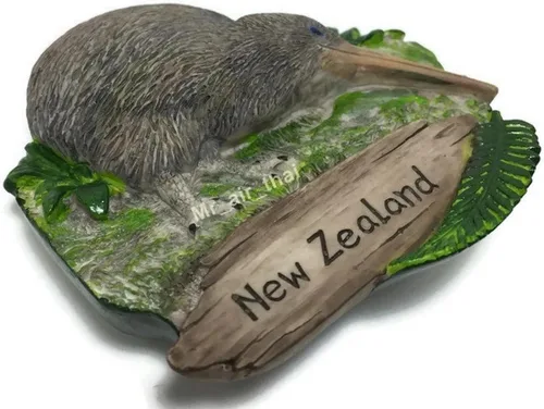Miniatura 3 de WitnyStore Tiny Kiwi Flightless Bird Nueva Zelanda Australia Oceanía Atracciones Turísticas Resina Refrigerador Imán Viajero Recuerdo Regalo Memento