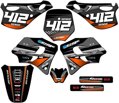 Miniatura 5 de 1998-2001 SX 65 Surge Black Senge Graphics Base Kit Compatible con KTM