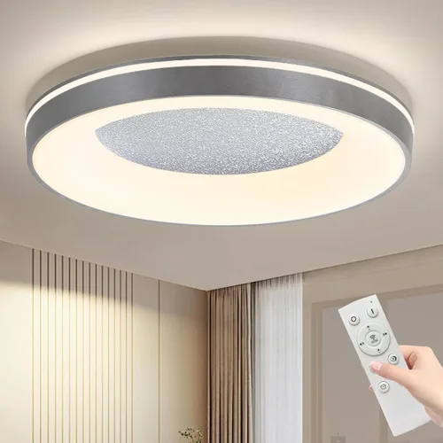 Miniatura 10 de Lámpara de techo de montaje empotrado de 15.7 pulgadas, lámpara de techo LED redonda de 40-60 W, lámpara de techo moderna y delgada, luces de techo
