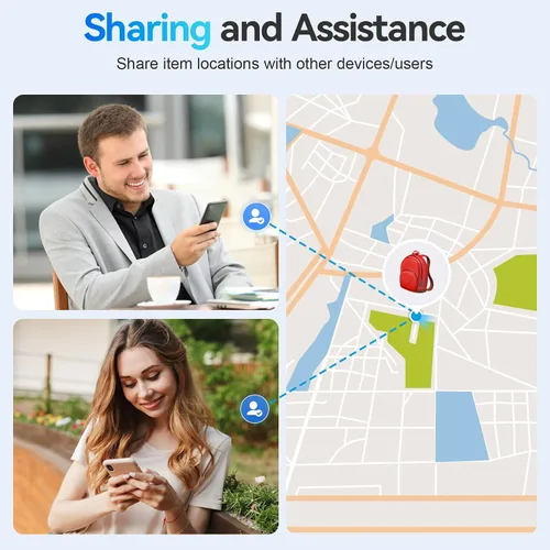 Miniatura 6 de Etiquetas de seguimiento de aire para Android o iOS, etiquetas inteligentes de aire de doble sistema, paquete de 4, compatibles con iOS Find My