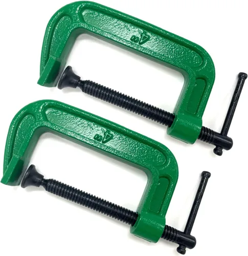 Miniatura 5 de Juego de abrazaderas en C de 4 pulgadas, abrazadera en C de acero resistente de alta resistencia para carpintería, soldadura y construcción (2
