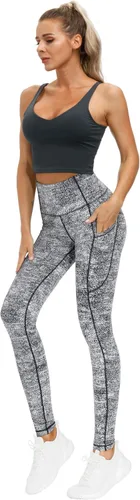 Miniatura 6 de The Gym People Pantalones deportivos gruesos de tiro alto, con bolsillos y control de abdomen, leggings para entrenar, correr, hacer yoga, para mujer
