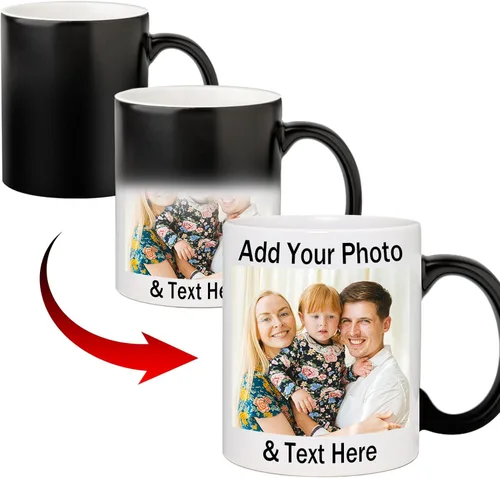 Miniatura 10 de Taza de café personalizada Taza personalizada con nombre y logotipo de texto, taza personalizada de 11 onzas en ambos lados, regalos Blanco