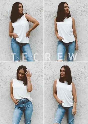 Miniatura 4 de TECREW Camiseta sin mangas de verano para mujer, cuello redondo, informal, básica