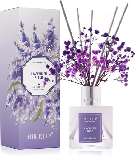 Miniatura 17 de Airkeep Juego de difusor de junco, 3.38 onzas líquidas (3.4 fl oz), difusor de aceite de niebla marina y sal marina con 8 varillas de caña, difusor