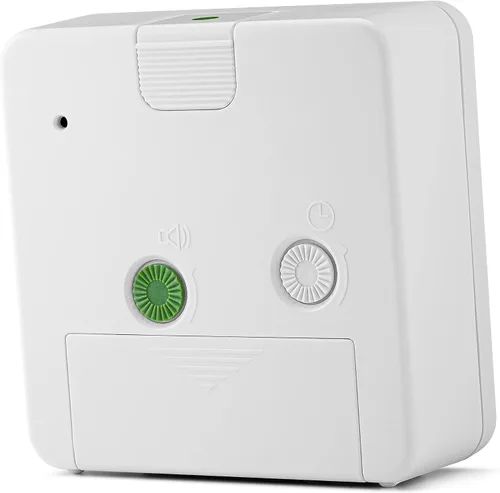 Miniatura 10 de Braun Reloj despertador analógico clásico con repetición y luz, movimiento de barrido de cuarzo silencioso, alarma de pitido Crescendo en blanco