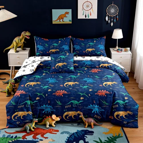 Miniatura 26 de Bodhi Ropa de cama para niños: juego de edredón deportivo de baloncesto para niños, tamaño matrimonial con fundas de almohada 4003