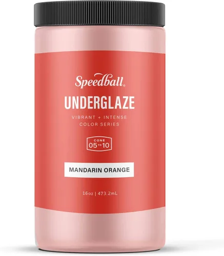 Miniatura 33 de Speedball Underglaze, rojo, 16 oz, fabricado en EE.UU., color sin plomo para cerámica y cerámica, amplio rango de cocción cono 05-10, apto