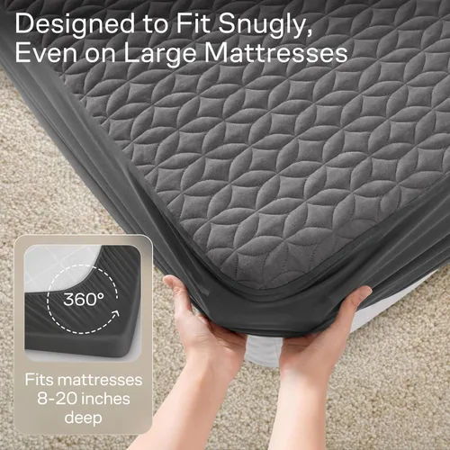 Miniatura 6 de 100% Waterproof Twin Mattress Protector - 360 Protection Against Spills, Stains & Accidents for Parents & Pet Owners - Noiseless & Cooling Viscose