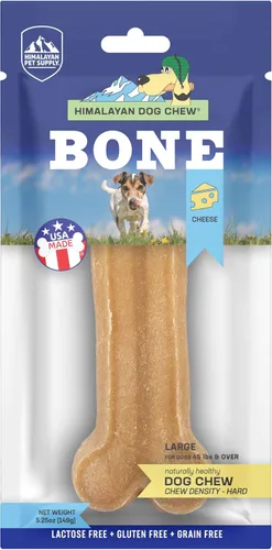 Miniatura 11 de Cheese Dog Chew Bone Larga duración, sin manchas, rico en proteínas, poco olor, 100% natural, saludable y seguro, sin lactosa, gluten, soja