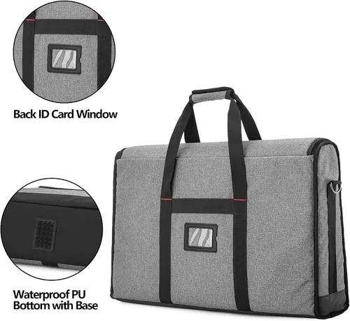 Miniatura 4 de Trunab Estuche de transporte para monitor de 24 pulgadas, bolsa de viaje acolchada con capacidad para hasta 2 pantallas LCD/televisores, no Gris
